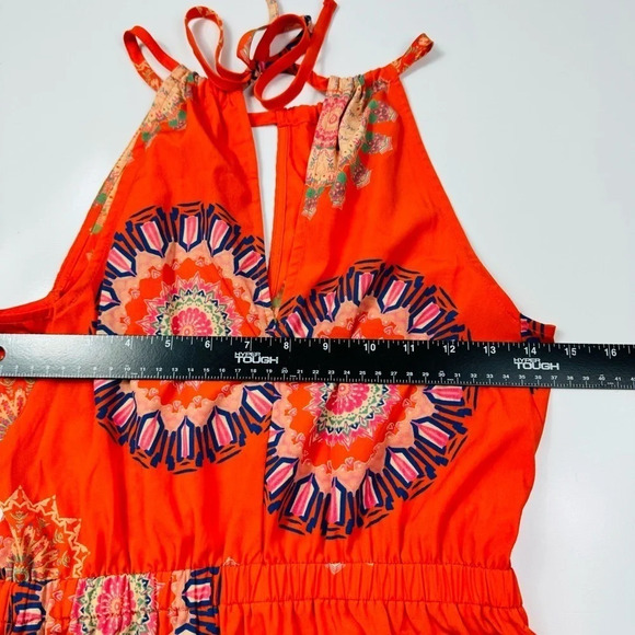 Orange Halter Casual Dress Size‎ Small - Picture 9 of 13